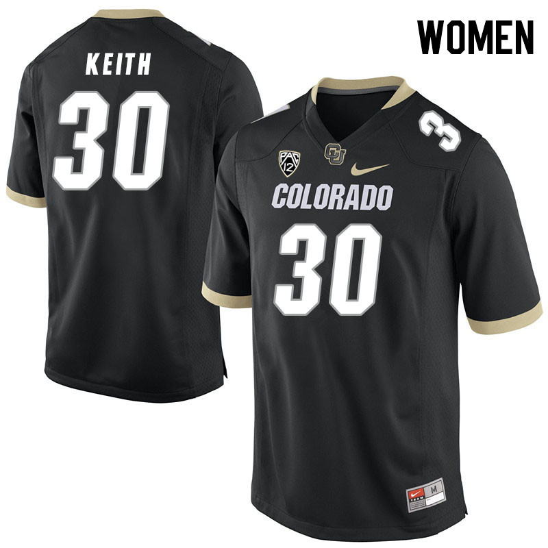 Women #30 Braden Keith Colorado Buffaloes College Football Jerseys Stitched Sale-Black